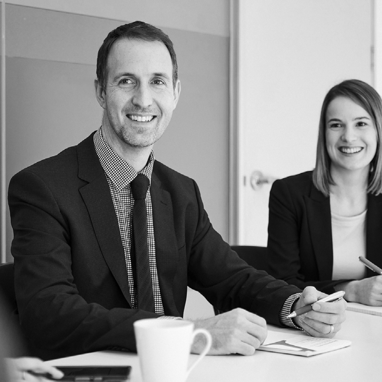 Ryan Thomas and a colleague from the Andersons family law team